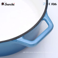 Sarchi Round Wide With Enamel Cast-Iron Casserole Coating Cocotte